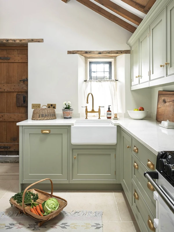 Rustic Farmhouse Sage Kitchen