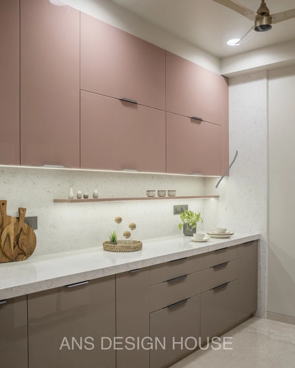 white quartz kitchen countertop