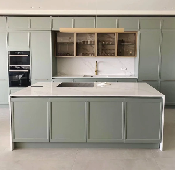 Sage Green Meets White Quartz