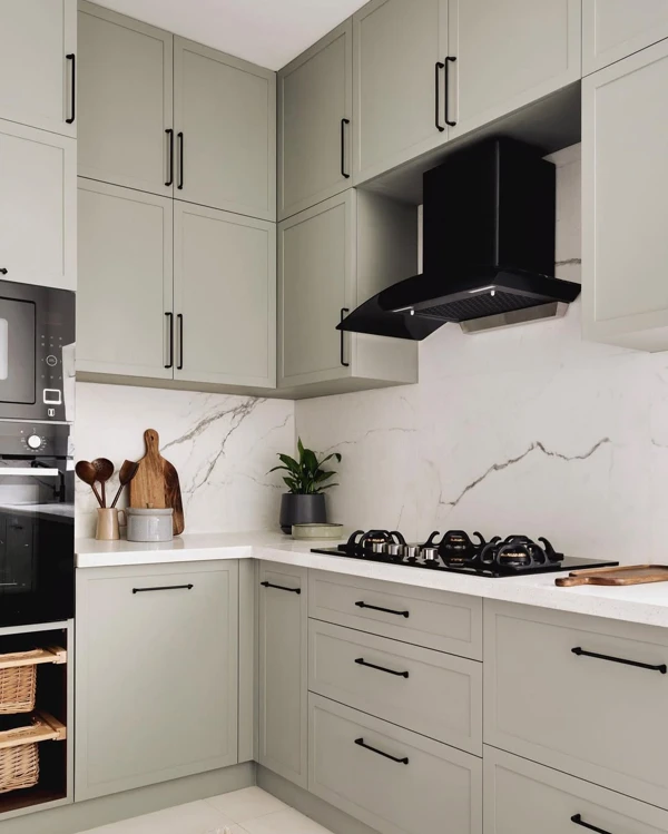 Minimalist Green Cabinetry Statement