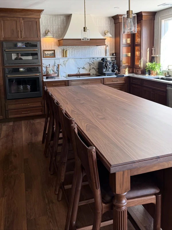 alder wood kitchen cabinets
