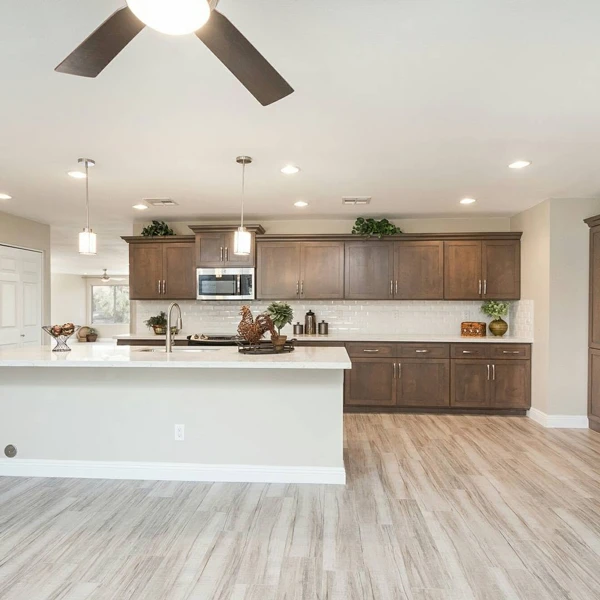 alder wood kitchen cabinets