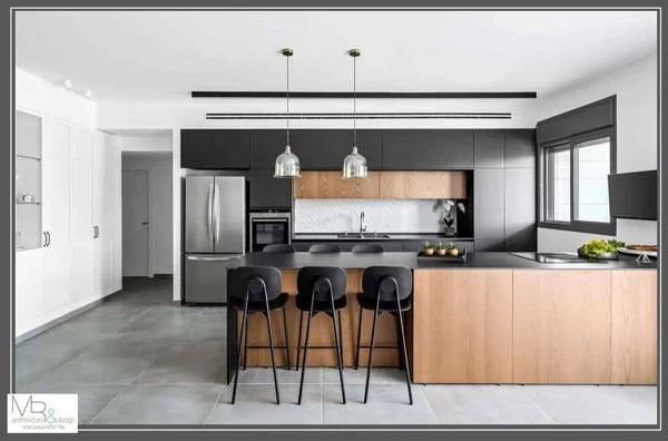 black and wood kitchen ideas