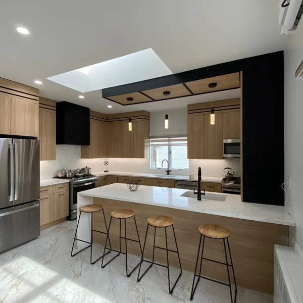 black and wood kitchen ideas
