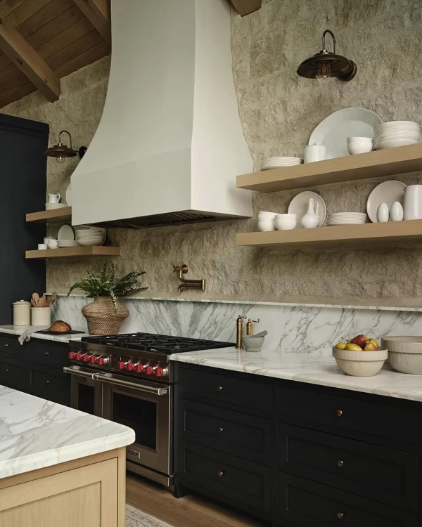 Floating Shelves Frame Your Kitchen