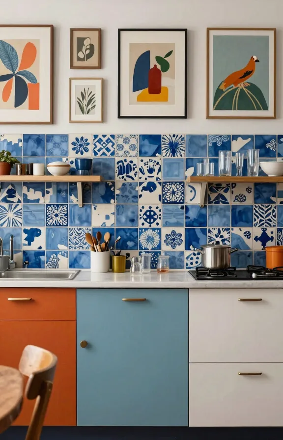 Maximalist kitchen wall