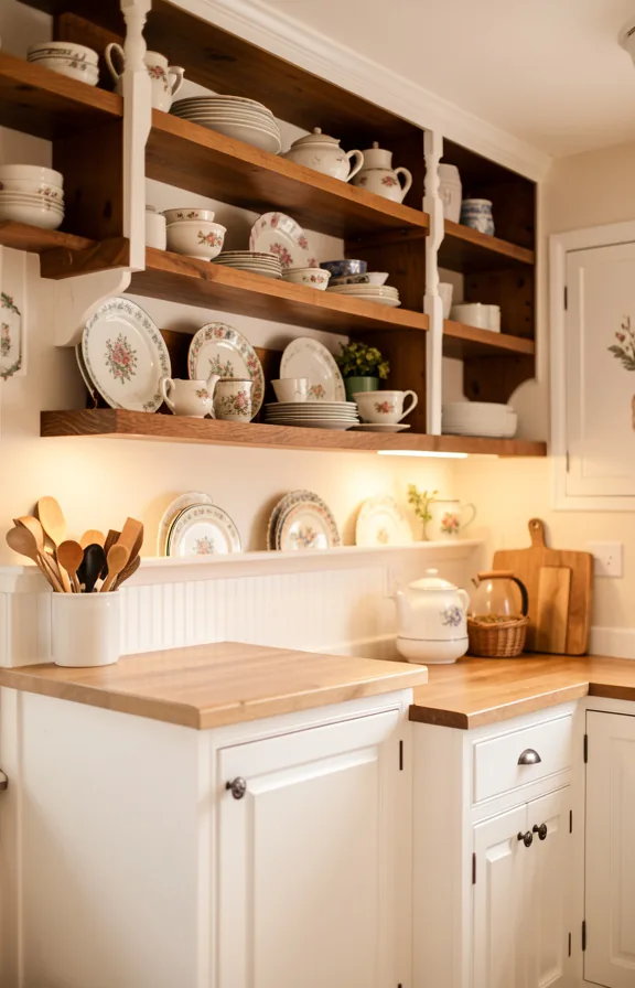 Traditional kitchen with white cabinets