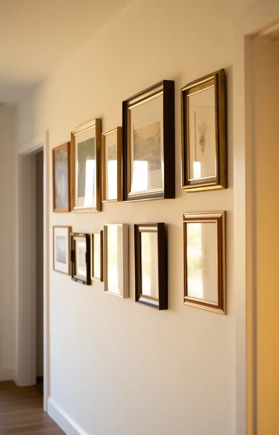 sizes, and finishes creating visual noise, pale white walls