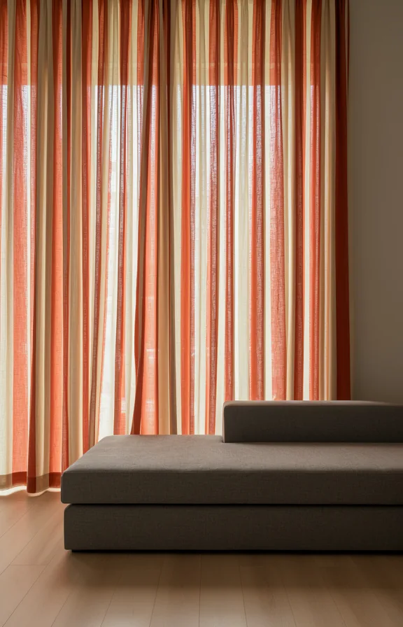 grey sofa beneath, light wood flooring, warm natural light filtering through