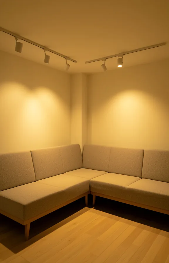 warm light pooling on different zones