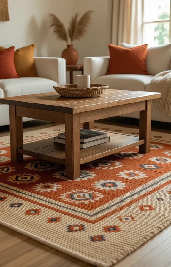 lived-in living room floor showing large natural sisal