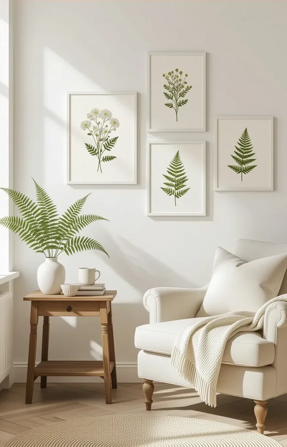 3/4 view collection simple white frames holding pressed