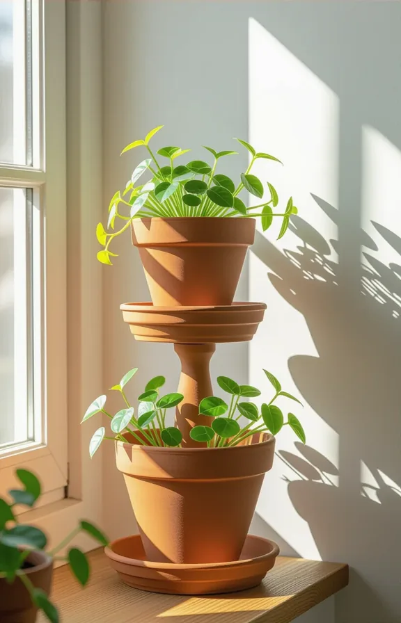 tiered plant stand made from three different sized
