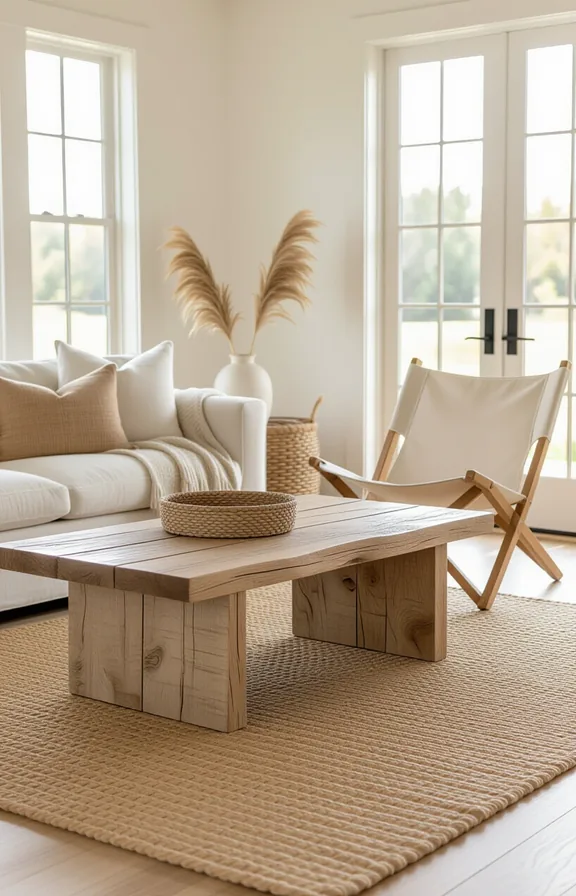 Medium wide shot living room floor with large