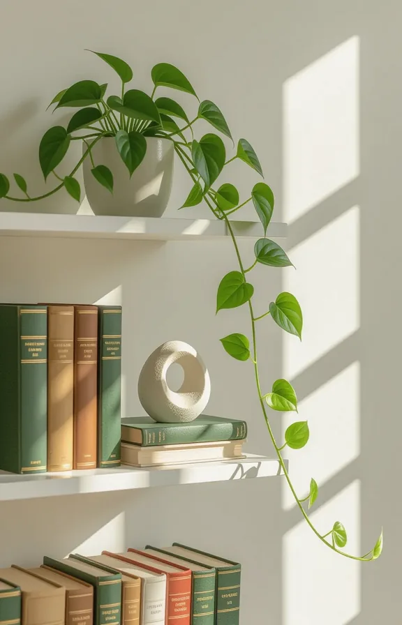 Close three-quarter view single shelf freestanding bookcase carefully