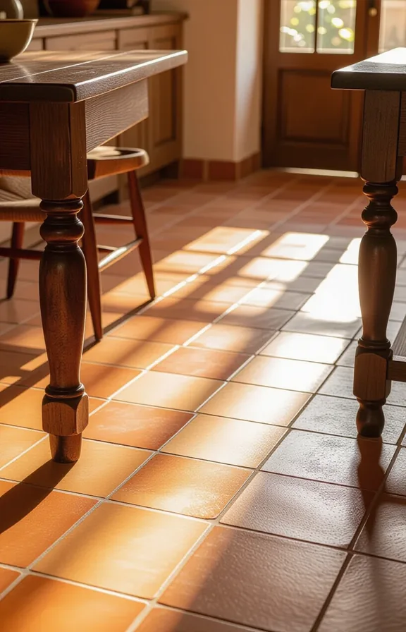 Medium shot kitchen dining area floor featuring large