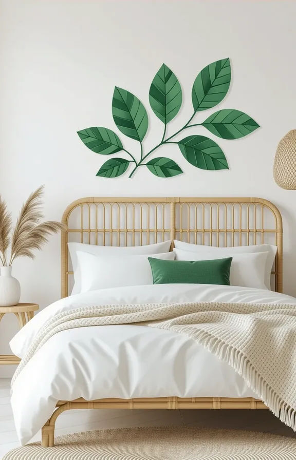 Medium shot cluster removable emerald green vinyl leaf