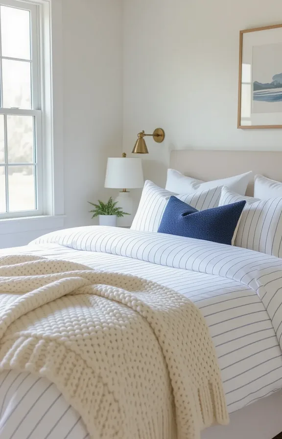 Blue Striped Bedding