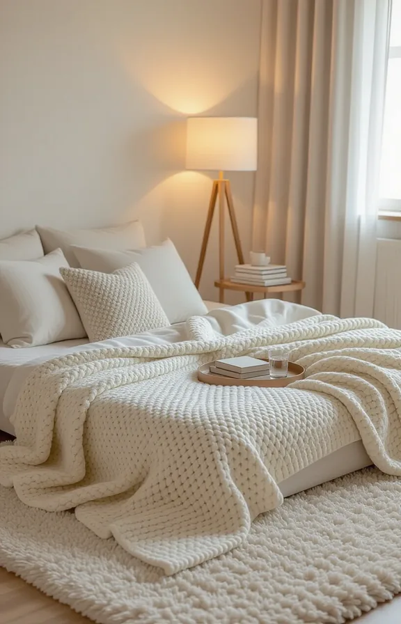 Boucle Blanket Floor Bed