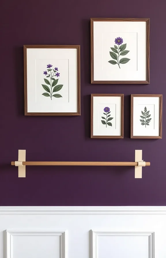 medium shot blank kitchen wall section. long slim