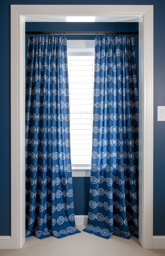 medium shot eye-level view bedroom window closet door.