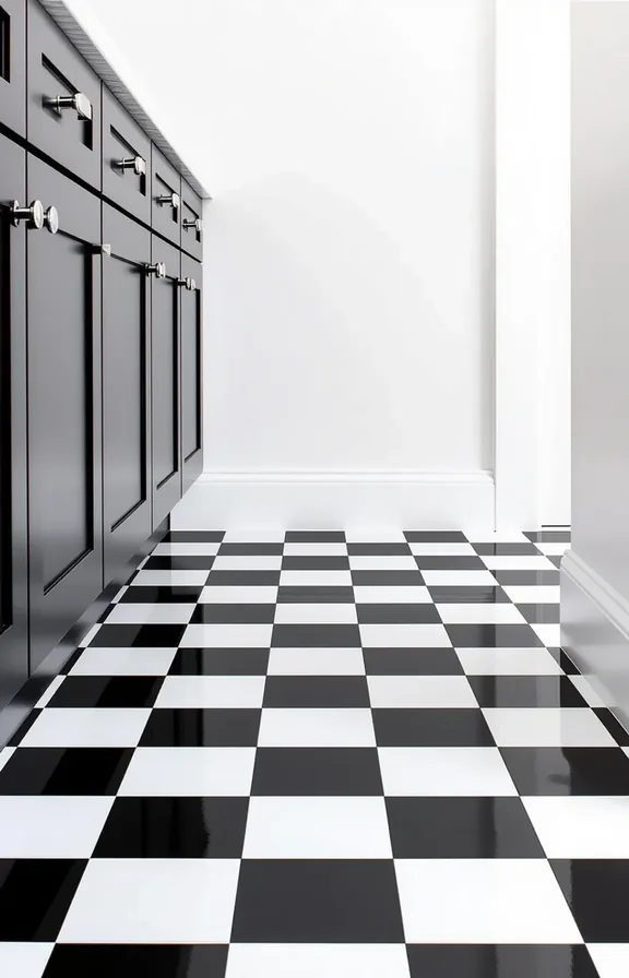 removable vinyl tile stickers floor kitchen entryway. They